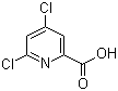 structure of CAS# 88912-25-8, 4,6-Dichloro-2-pyridinecarboxylic acid