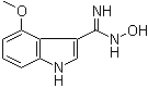 N-Hydroxy-4-methoxy-1H-indole-3-carboximidamide molecular structure (CAS 889943-82-2)