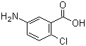 5-氨基-2-氯苯甲酸分子结构 (CAS 89-54-3)