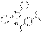 structure of CAS# 890764-36-0, VU 29;N-(1,3-Diphenyl-1H-pyrazol-5-yl)-4-nitrobenzamide