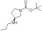 结构式 CAS# 892390-30-6, (3S)-3-(丙基氨基)吡咯烷-1-甲酸叔丁酯