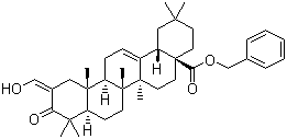 (2Z)-2-(Hydroxymethylene)-3-oxoolean-12-en-28-oic acid phenylmethyl ester molecular structure (CAS 892869-59-9)
