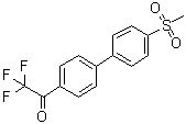 结构式 CAS# 893407-18-6, 2,2,2-三氟-1-[4'-(甲基磺酰基)[1,1'-联苯]-4-基]乙酮