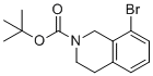 结构式 CAS# 893566-75-1, 8-溴-1,2,3,4-四氢异喹啉-2-甲酸叔丁酯