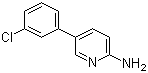 结构式 CAS# 893738-14-2, 5-(3-氯苯基)-2-氨基吡啶