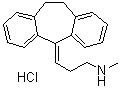 structure of CAS# 894-71-3, Nortriptyline hydrochloride;Norfenazin; Noritren; Nortrilen; Nortriptyline hydrochloride; Norzepine; Pamelor; Psychostyl; Sensival; Vividyl