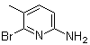 结构式 CAS# 89466-17-1, 6-溴-5-甲基-2-吡啶胺