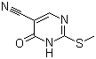 5-Cyano-3,4-dihydro-2-methylthiopyrimidin-4-one molecular structure (CAS 89487-99-0)