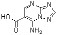 结构式 CAS# 89488-18-6, 7-氨基-[1,2,4]三唑并[1,5-a]嘧啶-6-羧酸