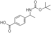 结构式 CAS# 895577-21-6, 4-[1-[(叔丁氧羰基)氨基]乙基]苯甲酸
