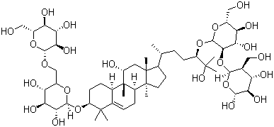 结构式 CAS# 89590-95-4, 罗汉果皂甙 IV; 罗汉果皂苷 IV; 罗汉果苷 IV