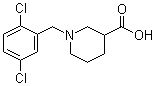 1-[(2,5-Dichlorophenyl)methyl]-3-piperidinecarboxylic acid molecular structure (CAS 896045-33-3)