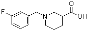 1-[(3-Fluorophenyl)methyl]-3-piperidinecarboxylic acid molecular structure (CAS 896046-85-8)