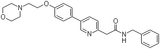 structure of CAS# 897016-82-9, KX 01;5-[4-[2-(4-Morpholinyl)ethoxy]phenyl]-N-(phenylmethyl)-2-pyridineacetamide