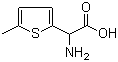 结构式 CAS# 89776-66-9, 2-氨基-2-(5-甲基噻吩-2-基)乙酸