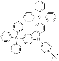 9-(4-tert-Butylphenyl)-3,6-bis(triphenylsilyl)-9H-carbazole molecular structure (CAS 898546-82-2)