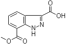 结构式 CAS# 898747-36-9, 1H-吲唑-3,7-二甲酸 7-甲酯