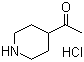 structure of CAS# 89895-06-7, 1-(4-Piperidinyl)ethanone hydrochloride;4-Acetylpiperidine hydrochloride