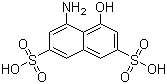 structure of CAS# 90-20-0, 1-Amino-8-hydroxynaphthalene-3,6-disulphonic acid;4-Amino-5-hydroxynaphthalene-2,7-disulphonic acid