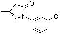 1-(3-氯苯基)-3-甲基-2-吡唑啉-5-酮分子结构 (CAS 90-31-3)