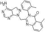 structure of CAS# 900185-01-5, PIK-293;2-[(4-Amino-1H-pyrazolo[3,4-d]pyrimidin-1-yl)methyl]-5-methyl-3-(2-methylphenyl)-4(3H)-quinazolinone