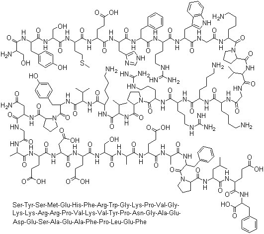 structure of CAS# 9002-60-2, Corticotropin;Adrendcorticotrophic hormone
