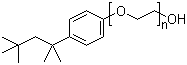 structure of CAS# 9002-93-1, Octoxinol;Polyethylene glycol tert-octylphenyl ether; tert-Octylphenoxy poly(oxyethylene)ethanol; Triton X 100