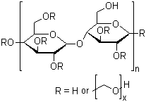 structure of CAS# 9004-62-0, Hydroxyethyl Cellulose;Hydroxyethyl cellulose ether