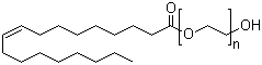 Polyethylene glycol monooleate  molecular structure (CAS 9004-96-0)