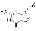 2-Amino-1,7-dihydro-7-(methoxymethyl)-4H-pyrrolo[2,3-d]pyrimidin-4-one molecular structure (CAS 90065-73-9)