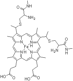 结构式 CAS# 9007-43-6, 细胞色素 C