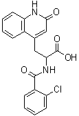 alpha-[(2-Chlorobenzoyl)amino]-1,2-dihydro-2-oxo-4-quinolinepropanoic acid molecular structure (CAS 90098-06-9)