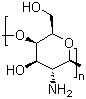 结构式 CAS# 9012-76-4, 壳聚糖; 几丁聚糖; 聚氨基葡糖; 2-氨基-beta-1,4-葡聚糖