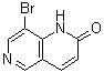 结构式 CAS# 902837-41-6, 8-溴-1,6-萘啶-2(1H)-酮