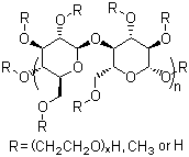 Methyl 2-hydroxyethyl cellulose molecular structure (CAS 9032-42-2)