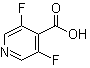 3,5-Difluoro-4-pyridinecarboxylic acid molecular structure (CAS 903522-29-2)
