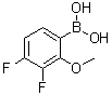结构式 CAS# 905583-06-4, (3,4-二氟-2-甲氧基苯基)硼酸