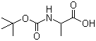 2-tert-Butoxycarbonylaminopropionic acid molecular structure (CAS 9078-44-8)