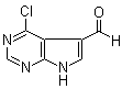 structure of CAS# 908287-21-8, 4-Chloro-7H-pyrrolo[2,3-d]pyrimidine-5-carboxaldehyde;-Chloro-1H-pyrrolo[2,3-d]pyrimidine-5-carboxaldehyde