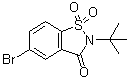 structure of CAS# 908602-52-8, 2-tert-Butyl-5-bromo-1,2-benzisothiazol-3-one 1,1-dioxide