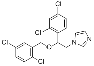 structure of CAS# 909277-71-0, Miconazole EP Impurity G;1-[2-(2,4-dichlorophenyl)-2-[(2,5-dichlorophenyl)methoxy]ethyl]imidazole