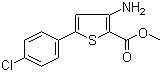 Methyl 3-amino-5-(4-chlorophenyl)thiophene-2-carboxylate molecular structure (CAS 91076-93-6)