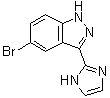 结构式 CAS# 911305-83-4, 5-溴-3-(1H-咪唑-2-基)-1H-吲唑