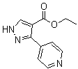 structure of CAS# 911462-21-0, 3-(4-Pyridinyl)-1H-pyrazole-4-carboxylic acid ethyl ester