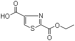 structure of CAS# 911466-96-1, 2,4-Thiazoledicarboxylic acid 2-ethyl ester;2-(Ethoxycarbonyl)thiazole-4-carboxylic acid