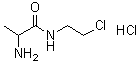2-Amino-N-(2-chloroethyl)propionamide hydrochloride molecular structure (CAS 91159-31-8)