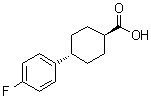 trans-4-(4-Fluorophenyl)cyclohexanecarboxylic acid molecular structure (CAS 91161-90-9)