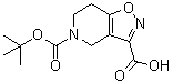 结构式 CAS# 912265-93-1, 6,7-二氢异恶唑并[4,5-c]吡啶-3,5(4H)-二甲酸 5-叔丁酯