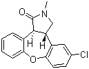structure of CAS# 912356-08-2, (3aR,12bR)-rel-5-Chloro-2,3,3a,12b-tetrahydro-2-methyl-1H-dibenz[2,3:6,7]oxepino[4,5-c]pyrrol-1-one