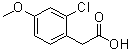 structure of CAS# 91367-09-8, 2-Chloro-4-methoxybenzeneacetic acid;(2-Chloro-4-methoxyphenyl)acetic acid
